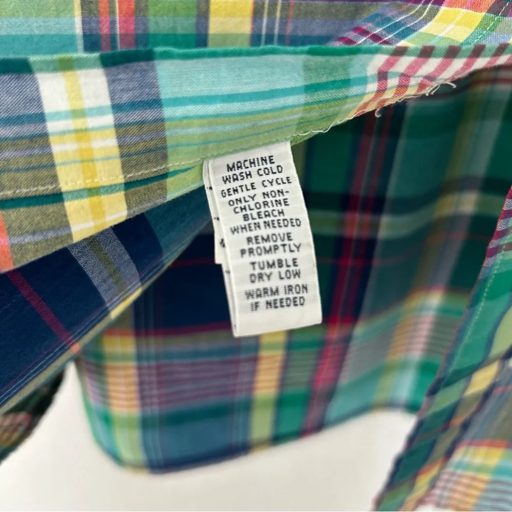 Ralph Lauren Mens Button Up Shirt Plaid, Preppy, Size Medium Y2K Streetwear